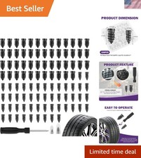 Essential 100PCS Tire Plug Kit with Screwdriver for Fast Tubeless Tire Repairs picture