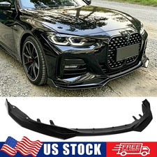 Gloss Black For 20-26 BMW 4 Series G22 G23 M440i 430i M Sport Coupe Front Lip picture