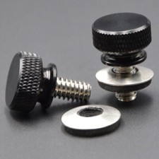 2x Quick Install Seat Bolt Rear Mount Screws Black For Harley Davidson 1996-2025 picture