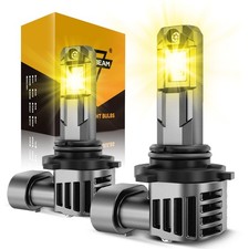 AUXBEAM 1:1 9006/HB4 20000LM 3000K Amber LED Fog Light DRL Headlight BULBS 60W picture