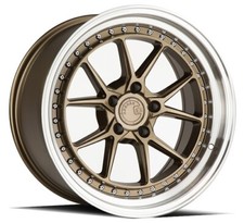 (4)SET AODHAN Staggered Wheels Ds08 18x9.5/10.5 5x114.3 +22 Bronze Machined Lip picture