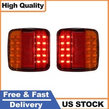 Universal 2 Pack LED Submersible Trailer Lights For Truck Boat Tractor ABS DOT picture