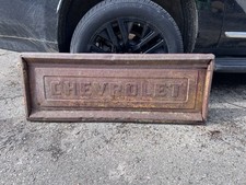 Vtg Gm Chevrolet Tailgate Embossed wall art 1950s Stepside 1960s Truck Bench picture