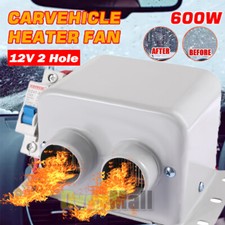 12 VOLT Universal Underdash Heater Heat w/ Speed Switch for Car or Truck 2 port picture
