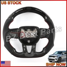 LED Carbon Fiber Steering Wheel For Dodge Charger Durango SRT 15-23 US picture