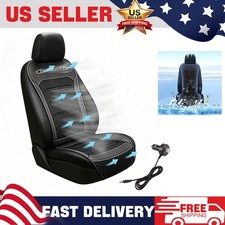 Cooling Car Seat Cover Front Seat 12V/24V Ventilated Cushion Dual Fan Universal picture