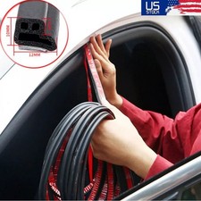 32.8Ft L-Shaped Car Door Sealing Strip Weatherstrip Edge Molding Trim Universal picture