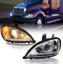 Headlight LED Projector Pair Set Compatible With 1996-2017 Freightliner Columbia picture