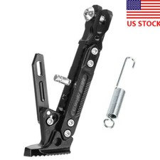 CNC Aluminum Motorcycle Adjustable Kickstand Foot Side Stand Support Universal picture
