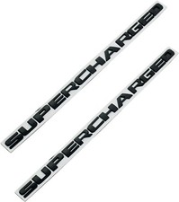2X Supercharged Letter Emblem Metal Badges Nameplate Logo (Black) picture