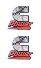 Cummins Diesel Engines Power Automotive Badge Chrome Emblem Decals - 2 Pack  picture