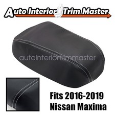 Fits 16-19 Nissan Maxima Leather Center Console Lid Armrest Cover Gray Stitch US picture