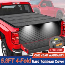 5.8FT 4-Fold Hard Bed Tonneau Cover For 2019-2026 Silverado Sierra 1500 2500HD picture