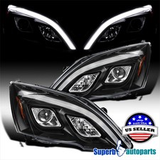 For 2007-2011 Honda CRV CR-V Black Projector Headlights LED Strip Lamps 07-11 picture