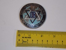 Rare 1917-1925 Dodge Brothers DB Automobile Radiator Emblem Brass Car Hood Badge picture