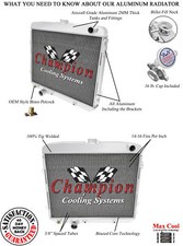 Eagle Champion 3 Row All Aluminum Radiator for 1967 Ford Custom V8 Engine picture