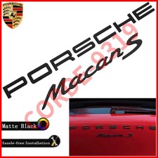 Genuine Matte Black PORSCHE Macan S Letters Rear Badge Emblem Deck Lid Nameplate picture