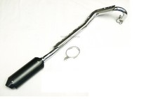 38mm CNC BLACK EXHAUST MUFFLER SET FOR 125 140 150cc SDG SSR ATOMIK PIT BIKE picture