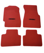 Fit 92-95 Honda Civic 2/3/4 Dr RED Floor Mats Carpet W��Emblem picture