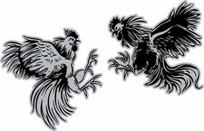 Chicken Fighting Rooster Cockfight Spurs Car Boat Truck Vinyl Decal Sticker picture