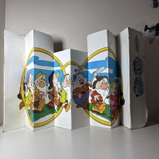 Vintage 1986 Auto-Shade Snow White & 7 Dwarfs Cardboard Car Window Shade RARE picture
