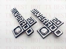 2Pc Fits 1981-87 GM Trucks Silverado “20” Fender Emblem Badge 14026451 Chrome picture