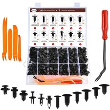 ✅240pcs Auto Car Bumper Retainer Clips Kit Fastener Remover Push Pin Rivet picture