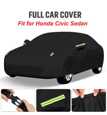 Funda Coche para Honda Civic Sedán Impermeable UV Nieve Lluvia Viento Negra picture