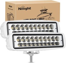 Nilight Marine LED Pods Navigation Lights 2PCS 60W White Spot Beam Ponton Boat picture