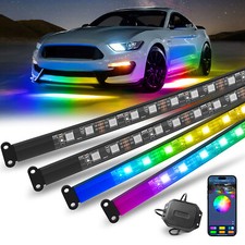 MICTUNING RGB+IC Underglow LED Neon Kit Dream Color Light Strip For Car Truck picture