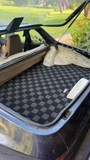P2M for Porsche 944 1982-91 Coupe Rear Trunk Carpet Mat Checkered Dark Grey picture