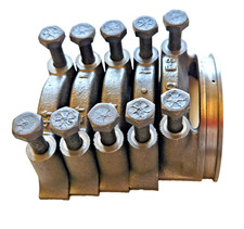 Ford SB 289 OEM Early 302 SBF Main Caps w/ Bolts VERY NICE Set of 5 picture