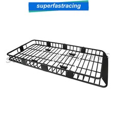 84 In Steel Roof Rack Cargo Top Heavy Duty Top Luggage Carrier 200 LBS Universal picture