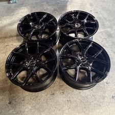 Used 17x8/17x9 Vors TR88 5x114.3 35/30 73.1 Black Wheels set-4 picture