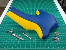 Suzuki LT500R Quadracer Seat Cover Blue Yellow Color Vinyl Seat Cover picture