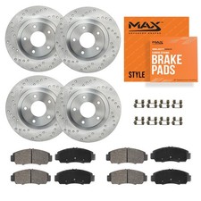 Front & Rear Drilled Brake Rotors + Pads for 2011-2013 2014 2015 2016 Scion tC picture