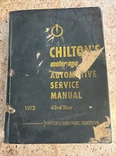 Vintage 1972 Chilton's Automotive Service Manual 43rd Year Professional Edition picture