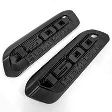 Pair 2019-2027 OEM HEAVY DUTY Emblem Hood Badge fits RAM 1500 RAM1500 Black picture