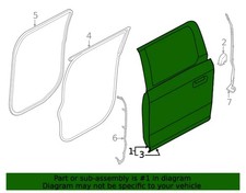 Genuine OEM BRAND NEW Ford Door Shell PL3Z-1624631-D Lt rear '21-25 F150 picture