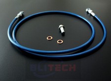 For 92-00 HONDA CIVIC 94-01 Acura D16 B18 Blitech Stainless Clutch Line Kit Blue picture