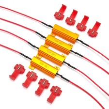 4X 50W 6ohm LOAD RESISTOR FIX LED LIGHT BULB ERROR FAST HYPER FLASH TURN SIGNAL picture