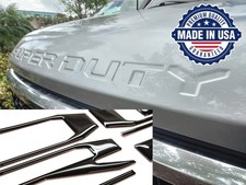COMPATIBLE WITH 2023 24 25 26 3D BLACK DOMED RAISED FRONT GRILLE LETTERS DECALS picture
