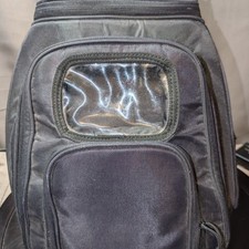Sedici MOTORCYCLE SISSY BAR TRAVEL BAR TANK BAG BACKPACK TRAVEL LUGGAGE BLACK picture