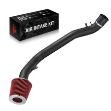 Fits 90-93 Acura Integra 1.7L 1.8L Cold Air Intake Kit Black w/ Red Dry Filter picture
