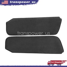 Fits 1988-98 GMC Chevy C/K Series Suburban Silverado Sierra Black Sun Visor Pair picture