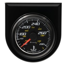 EQUUS 2.0 Dia Water Temp Gauge Black 130-280- E6242 picture