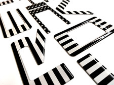  3D BLACKOUT US FLAG DOMED RAISED TAILGATE LETTERS FITS SILVERAD 2019-2026 picture