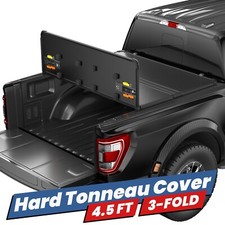 4.5ft 4.6ft Tri-Fold Hard Tonneau Cover For 2022-2026 Ford Maverick Truck Bed picture
