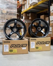 Rays Gramlights 57CR 19x9.5 +25 / 19x10.5 +12 5x114.3 SEMI GLOSS BLACK picture