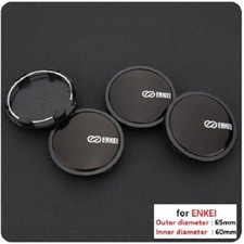 4 pcs 65 mm Black  Silver Emblem Alloy Wheel Center Caps Rim Hub Caps for Enkei picture